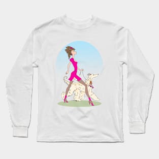 The ELITISTS! Afghan Hound. Long Sleeve T-Shirt